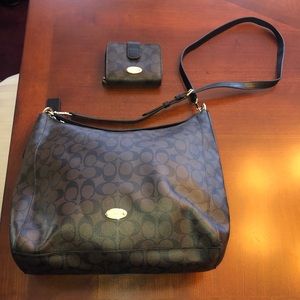 Coach Bag with Matching Wallet Bundle
